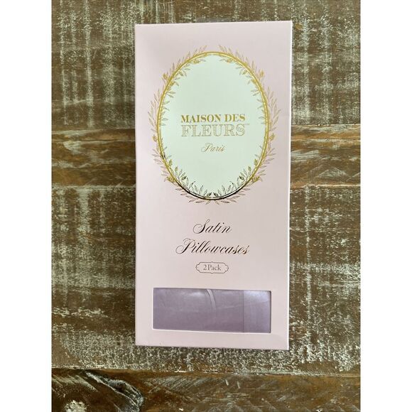 Maison Des Fleurs - 2 Pack Purple Satin Pillowcases‎ - Picture 1 of 2